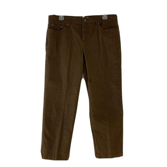 Jones New York Pants - Jones New York Sport Capri Brown 12‎ Large Pant Pocket Stretch Work Career
